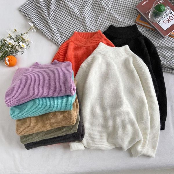 autumn winter men's sweater candy color korean loose fashion basic bottoming shirt casual half high collar knitted pullover, White;black
autumn winter men's sweater candy color korean loose fashion basic bottoming shirt casual half high collar knitted pullover, White;black