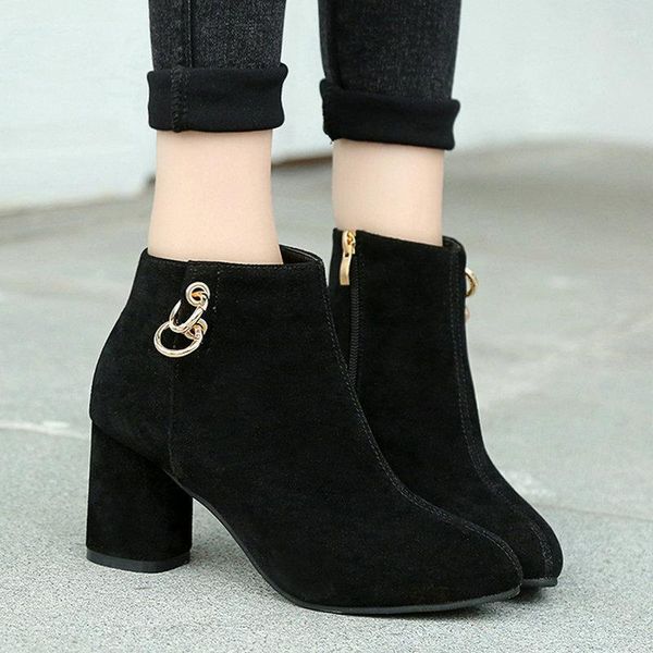 size34-43 2020 plus size new women ankle boots spring winter shoes woman high heels europe style metal ladies boot1, Black
size34-43 2020 plus size new women ankle boots spring winter shoes woman high heels europe style metal ladies boot1, Black