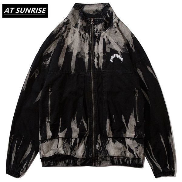 at sunrise hip hop jacket letter embroidery zipper denim jackets sleeve tie dye casual jeans jacket coats street stand 201105, Black;brown
at sunrise hip hop jacket letter embroidery zipper denim jackets sleeve tie dye casual jeans jacket coats street stand 201105, Black;brown