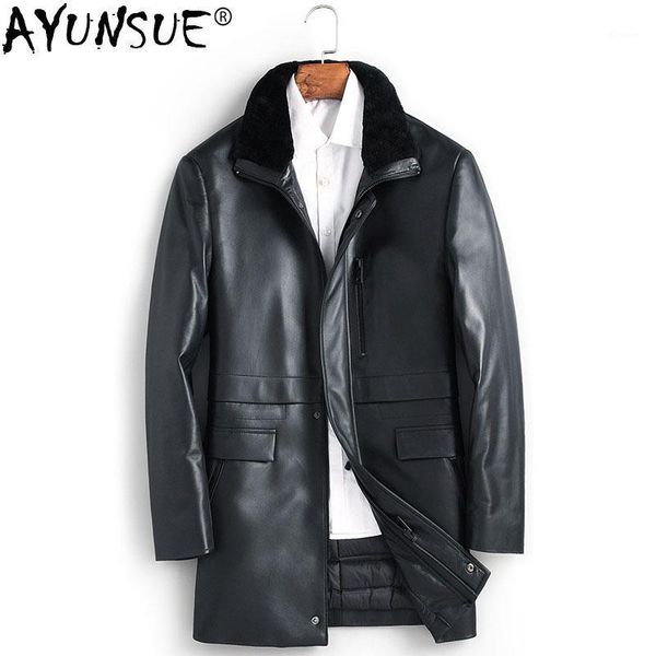 ayunsue duck down jacket men's genuine leather jacket winter men sheepskin long coat wool collar coat ml-fes17037 my12131, Black
ayunsue duck down jacket men's genuine leather jacket winter men sheepskin long coat wool collar coat ml-fes17037 my12131, Black