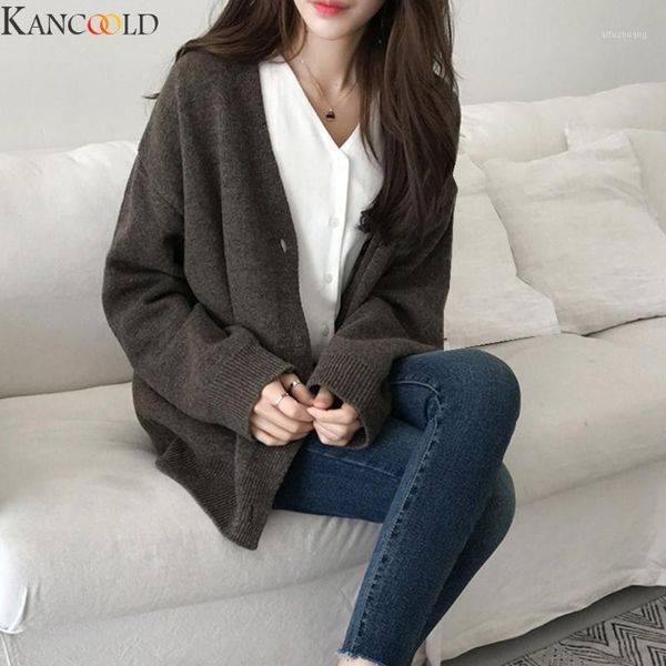 kancoold women knited cardigans v neck solid loose knitwear single breasted casual cardigan outwear winter jacket coat fashion1, Tan;black
kancoold women knited cardigans v neck solid loose knitwear single breasted casual cardigan outwear winter jacket coat fashion1, Tan;black