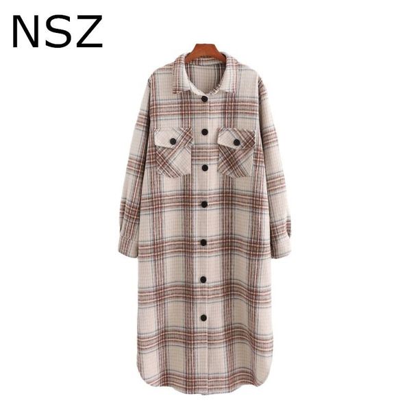 nsz women oversized wool blends plaid long coat long sleeve classic checked jacket overcoat ladies outerwear, Black
nsz women oversized wool blends plaid long coat long sleeve classic checked jacket overcoat ladies outerwear, Black