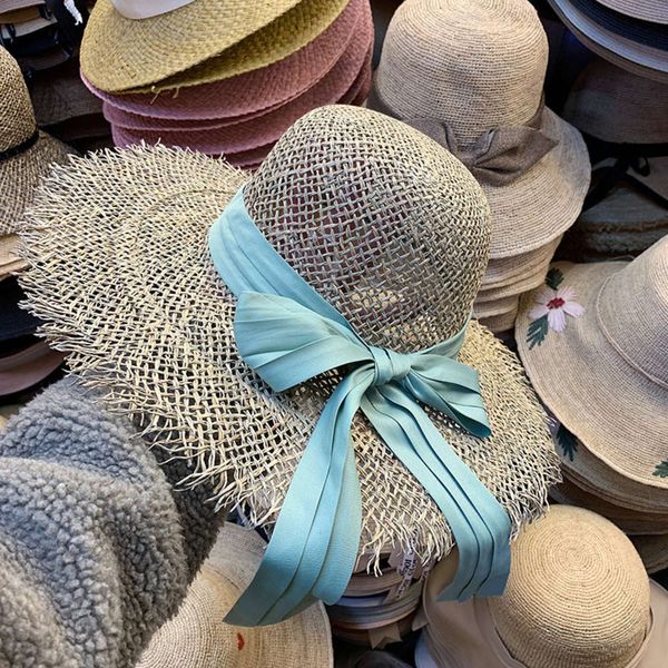 temperament korean water elegant grass women's bow tie big cornice hat shade travel versatile leisure, Blue;gray
temperament korean water elegant grass women's bow tie big cornice hat shade travel versatile leisure, Blue;gray