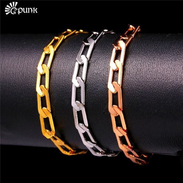 mens womens link chain bracelets & bangles gold filled color/rose gold color/silver color bracelets for wholesale h2094g, Black
mens womens link chain bracelets & bangles gold filled color/rose gold color/silver color bracelets for wholesale h2094g, Black