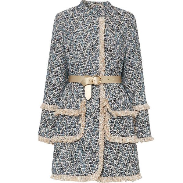 women's wool & blends elegant retro small fragrance tweed woolen coat women stand collar straight long overcoat plus size 2xl, Black
women's wool & blends elegant retro small fragrance tweed woolen coat women stand collar straight long overcoat plus size 2xl, Black
