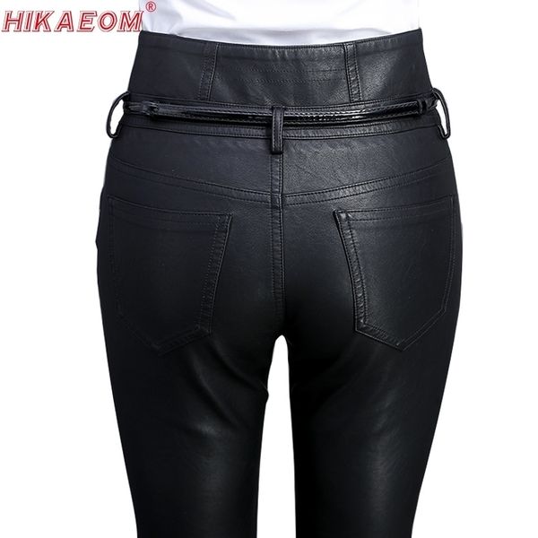 high waist skinny leather pants women black autumn casual trousers fashion pu leather button sashes pockets biker pencil pants 201118, Black;white
high waist skinny leather pants women black autumn casual trousers fashion pu leather button sashes pockets biker pencil pants 201118, Black;white