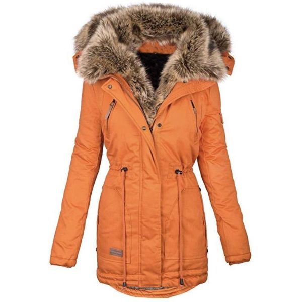 2020 women winter long sleeve solid color hooded medium-long wadded jacket thick cotton padded warm cotton parkas #3, Black
2020 women winter long sleeve solid color hooded medium-long wadded jacket thick cotton padded warm cotton parkas #3, Black
