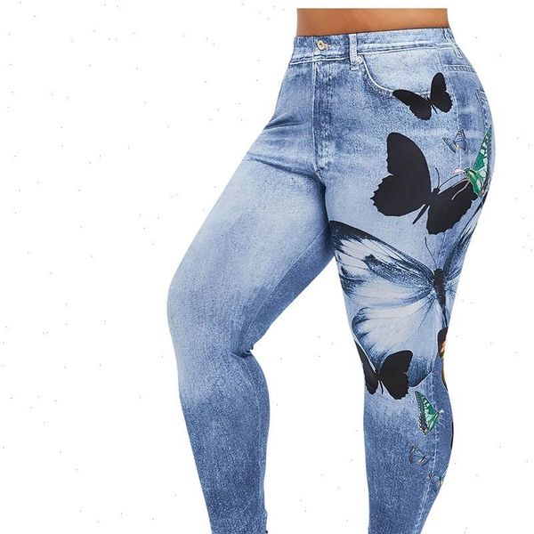 womens plus size casual imitation cowboy leggings elasticity slim cropped pants stretching large size, Black
womens plus size casual imitation cowboy leggings elasticity slim cropped pants stretching large size, Black