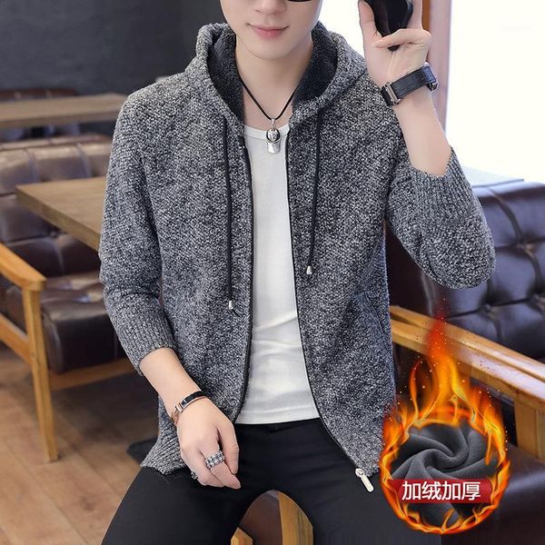 thick velvet sweater jacket men 2020 winter warm mens hooded knitted cardigan sweaters casual slim fit wool knitwear pull homme1, White;black
thick velvet sweater jacket men 2020 winter warm mens hooded knitted cardigan sweaters casual slim fit wool knitwear pull homme1, White;black