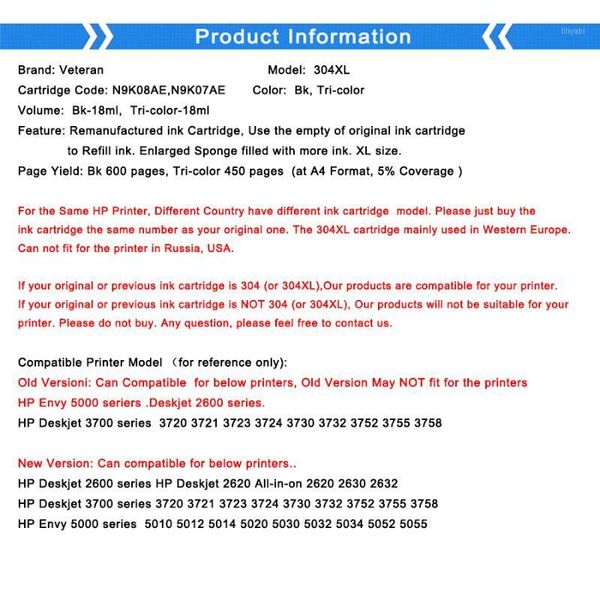 ink cartridges veteran 304xl black cartridge for 304 xl envy 3720 3721 2620 2630 2632 5030 5020 5032 5010 printer1
ink cartridges veteran 304xl black cartridge for 304 xl envy 3720 3721 2620 2630 2632 5030 5020 5032 5010 printer1