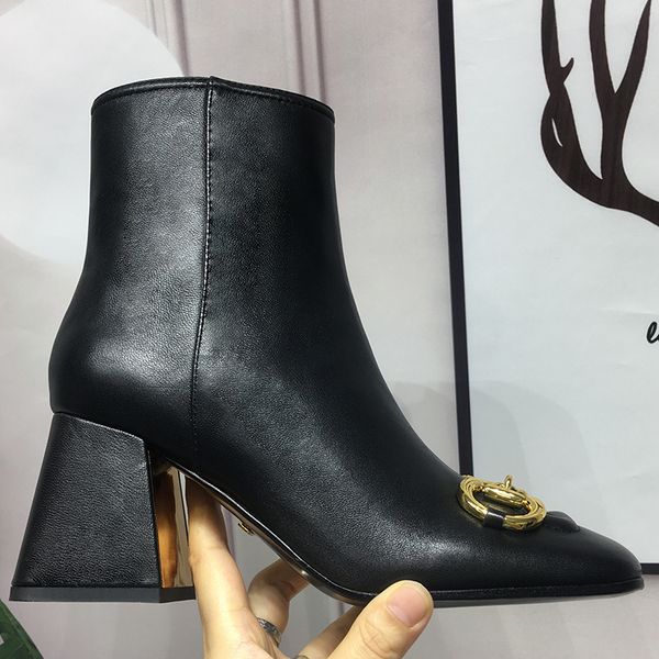 womens heeled ankle boots winter button genuine leather square toes shoes boot .5cm high heel coarse heels shoe sequined fashion women boot, Black
womens heeled ankle boots winter button genuine leather square toes shoes boot .5cm high heel coarse heels shoe sequined fashion women boot, Black