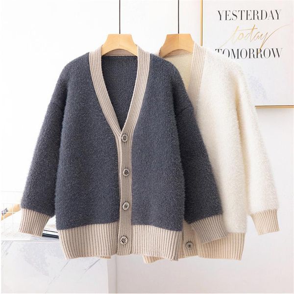 ladies casual solid jacket knitting patchwork female single breasted coat long sleeves korean button v-neck women loose jacket1, Black;brown
ladies casual solid jacket knitting patchwork female single breasted coat long sleeves korean button v-neck women loose jacket1, Black;brown