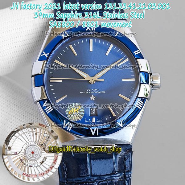 2021 jhf latest version 39mm 316l stainless steel sa8800 8801 automatic 131.33.41.21.03.001 blue dial automatic mens watch eternity-watches, Slivery;brown
2021 jhf latest version 39mm 316l stainless steel sa8800 8801 automatic 131.33.41.21.03.001 blue dial automatic mens watch eternity-watches, Slivery;brown