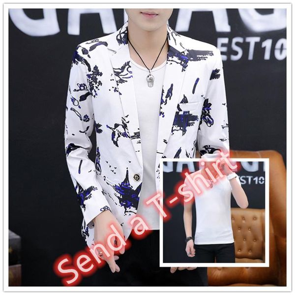 men's suits & blazers 2021 leisure suit spring single splash-ink korean version slim long flow versatile coat, White;black
men's suits & blazers 2021 leisure suit spring single splash-ink korean version slim long flow versatile coat, White;black