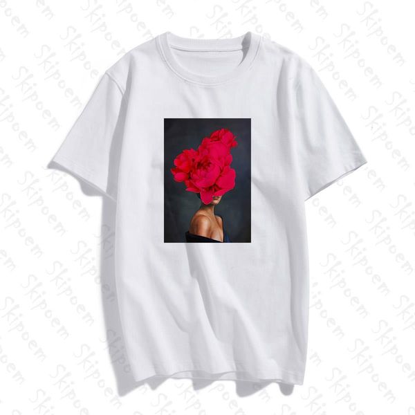 pgraphy art fashion woman with flower t-shirt women aesthetic kawaii cotton short sleeve plus size tees streetwear, White
pgraphy art fashion woman with flower t-shirt women aesthetic kawaii cotton short sleeve plus size tees streetwear, White