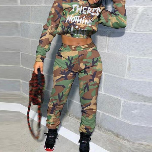 women's tracksuits woman fashion two piece set camouflage sweatshirts crop and bandage pants 2 outfits, Gray
women's tracksuits woman fashion two piece set camouflage sweatshirts crop and bandage pants 2 outfits, Gray