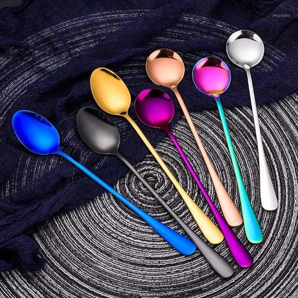 spoons colorful stainless steel round head shaped long handle spoon flatware drinking tools kitchen gadget coffee fruit teaspoon1
spoons colorful stainless steel round head shaped long handle spoon flatware drinking tools kitchen gadget coffee fruit teaspoon1