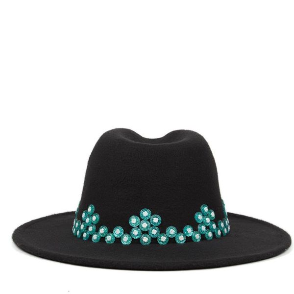 wide brim hats 100% handmade punk fedora hat women acrylic gems cap cloche winter panama sun jazz 2 size, Blue;gray
wide brim hats 100% handmade punk fedora hat women acrylic gems cap cloche winter panama sun jazz 2 size, Blue;gray