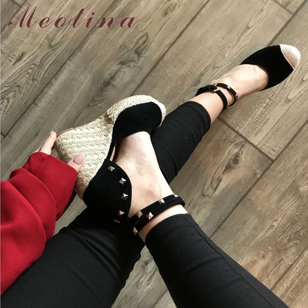 meotina summer high heels women sandals rivets espadrille platform wedges heel ankle strap shoes bohemia sandals big size 34-43 y200702, Black
meotina summer high heels women sandals rivets espadrille platform wedges heel ankle strap shoes bohemia sandals big size 34-43 y200702, Black