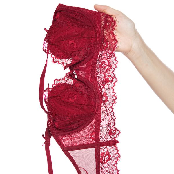 red embroidery bras underwear sets plus size d cup female transparent lace women bra and panties set girl push up lingerie c1211, Black;white
red embroidery bras underwear sets plus size d cup female transparent lace women bra and panties set girl push up lingerie c1211, Black;white