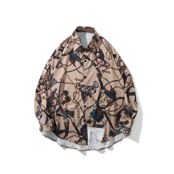 gonthwid chains and belts print long sleeve mens shirts fashion casual dress shirt hip hop hipster button down streetwear c1211, White;black
gonthwid chains and belts print long sleeve mens shirts fashion casual dress shirt hip hop hipster button down streetwear c1211, White;black