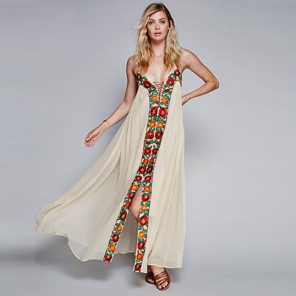 casual dresses floral embroidery women dress with lining split bandage v-neck backless summer sling boho cotton long vestido 2021, Black;gray
casual dresses floral embroidery women dress with lining split bandage v-neck backless summer sling boho cotton long vestido 2021, Black;gray