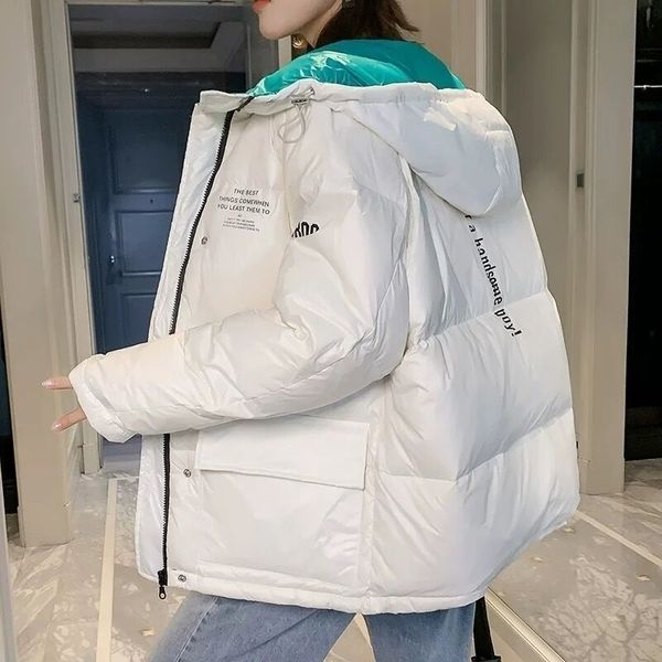 winter women parkas jacket glossy fashion warm hooded down cotton coats letters parka zipper padded pocket cold coat 201119, Black
winter women parkas jacket glossy fashion warm hooded down cotton coats letters parka zipper padded pocket cold coat 201119, Black