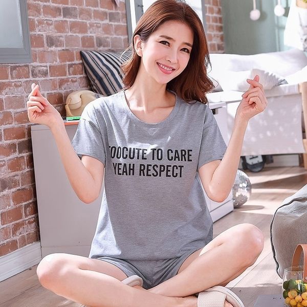 womens pyjamas sets clothing short sleeve + shorts 2 pcs pj set female pajamas sets nightsuit sleepwear sets women home wear 210203, Black;red
womens pyjamas sets clothing short sleeve + shorts 2 pcs pj set female pajamas sets nightsuit sleepwear sets women home wear 210203, Black;red