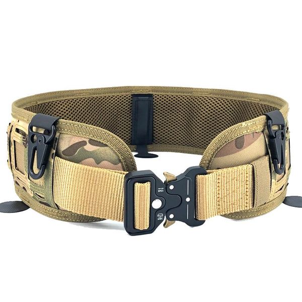 waist support tactical belt army molle nylon battle men combat training gear quick release buckle hunting, Black;gray
waist support tactical belt army molle nylon battle men combat training gear quick release buckle hunting, Black;gray