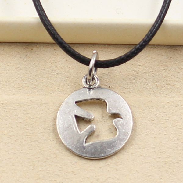 tibetan silver color pendant peace dove necklace choker charm black leather cord factory price handmade jewelry 1hnl
tibetan silver color pendant peace dove necklace choker charm black leather cord factory price handmade jewelry 1hnl