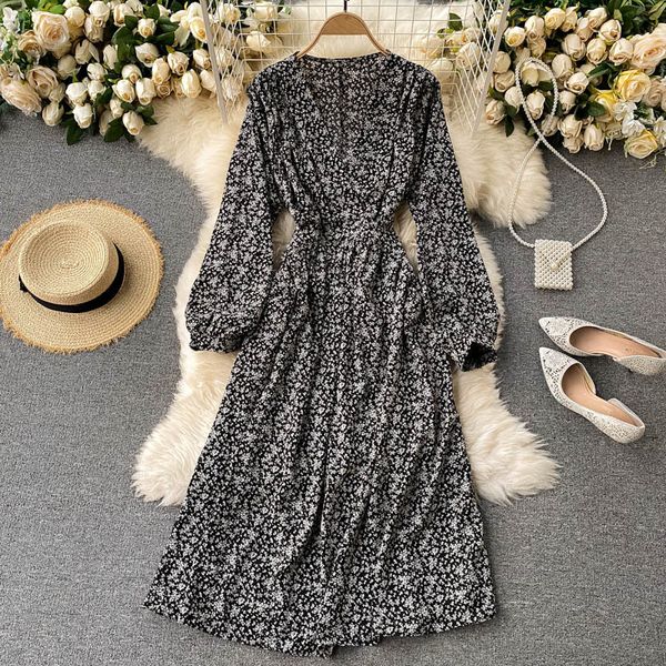 2021 new singiny female retro floral fashion puff neck the line dressed autumn boho romantic impression holiday dress dnhg, Black;gray
2021 new singiny female retro floral fashion puff neck the line dressed autumn boho romantic impression holiday dress dnhg, Black;gray