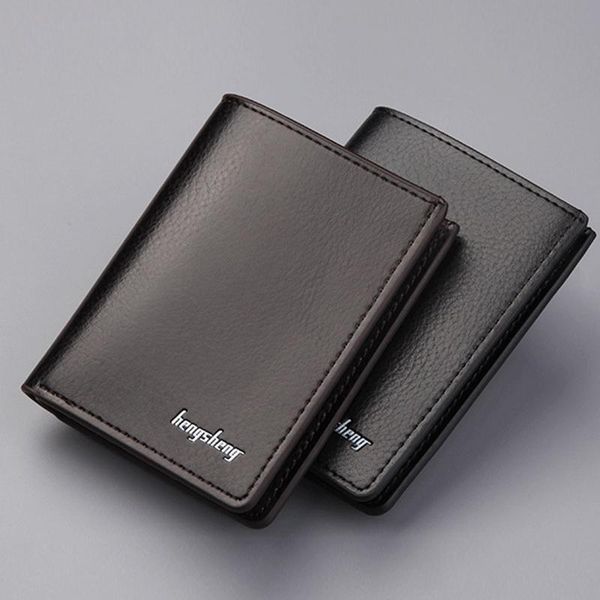 wallets luxury men's wallet leather solid slim men pu bifold short holders coin purses business purse male, Red;black
wallets luxury men's wallet leather solid slim men pu bifold short holders coin purses business purse male, Red;black