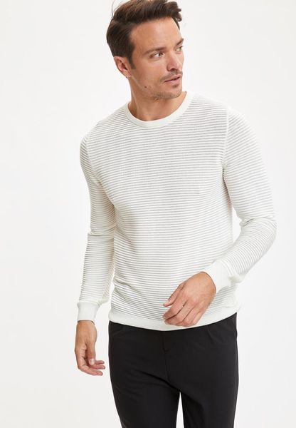 defacto man pullover, White;black