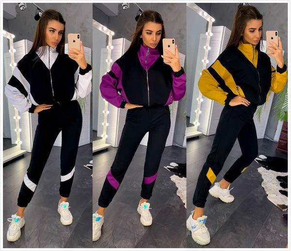 women's tracksuits popular spring and autumn color matching two piece set for women's leisure sports, Gray
women's tracksuits popular spring and autumn color matching two piece set for women's leisure sports, Gray