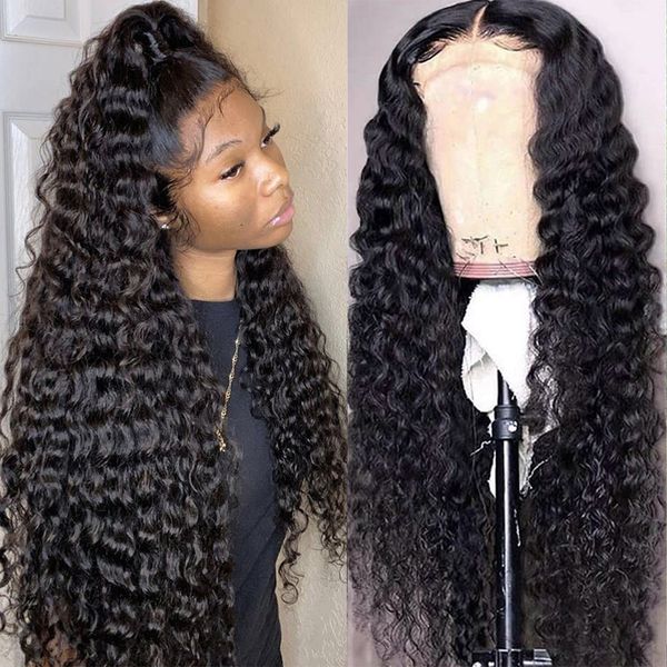 lx brand brazilian transparent 5x5 lace closure wig for women human hair deep wave lace front wig preplucked 30 inch water curly lace wigfac, Black
lx brand brazilian transparent 5x5 lace closure wig for women human hair deep wave lace front wig preplucked 30 inch water curly lace wigfac, Black