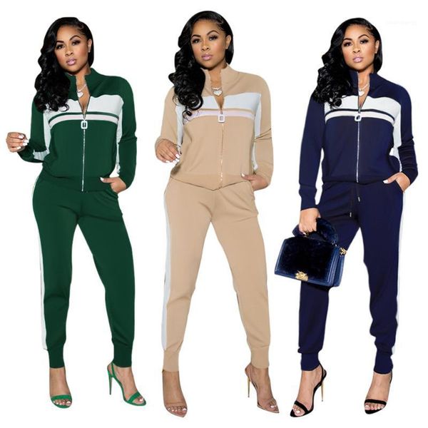 casual sporty loungewear sets women two piece suits zipper up long sleeve jackets and pencil trousers color block club outfits1, Gray
casual sporty loungewear sets women two piece suits zipper up long sleeve jackets and pencil trousers color block club outfits1, Gray