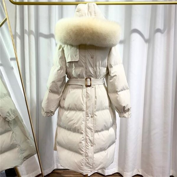2021 new great natural fur collar -30 female winter white thick jacket with long hoodie down parkas im28, Black
2021 new great natural fur collar -30 female winter white thick jacket with long hoodie down parkas im28, Black
