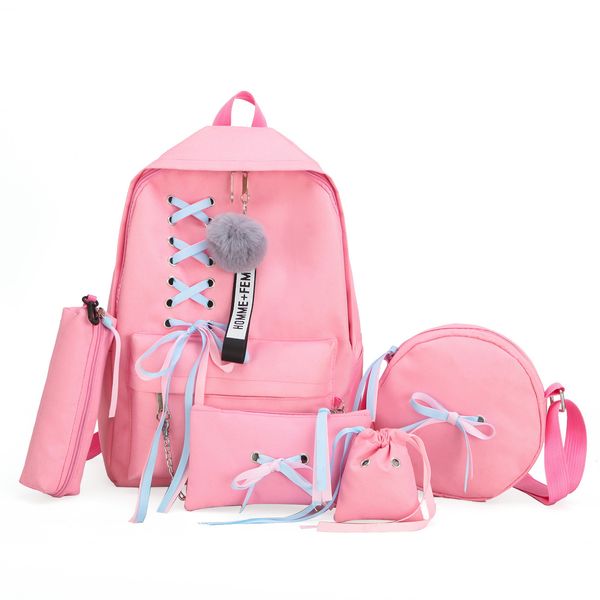 5pcs/set fashion girl mochila feminina school bags for teenage girls backpack schoolbags set y200706
5pcs/set fashion girl mochila feminina school bags for teenage girls backpack schoolbags set y200706