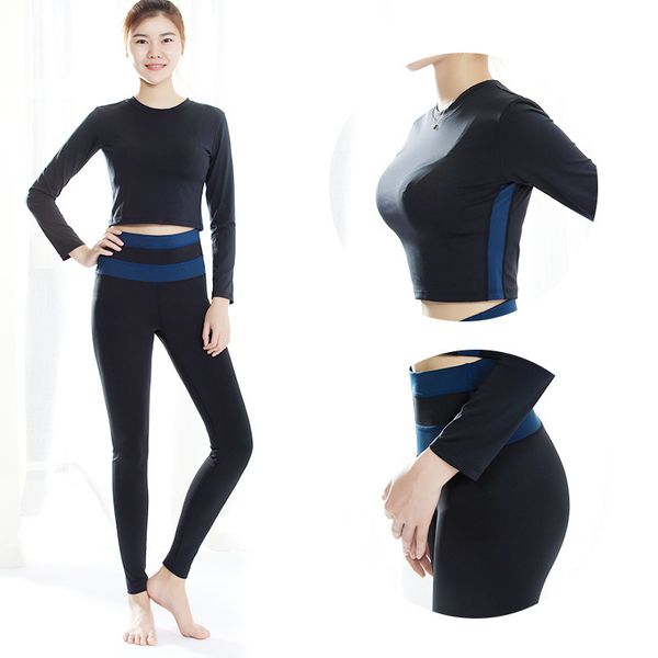 long black yoga suit for and fitness, Gray
long black yoga suit for and fitness, Gray