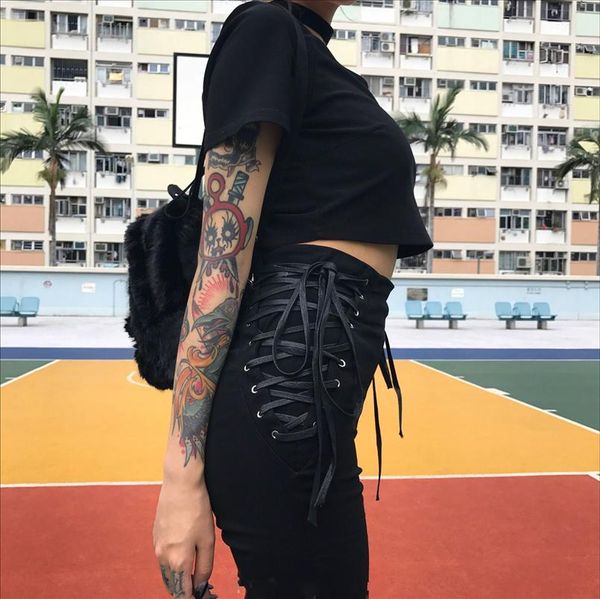 punk harajuku высокая талия боковых ремней лук носилка карандаш брюки растягиваются женщины черные брюки падение доставки, Black;white
punk harajuku высокая талия боковых ремней лук носилка карандаш брюки растягиваются женщины черные брюки падение доставки, Black;white