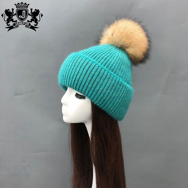 beanie/skull caps janefur winter warm super soft angora beanie with real raccoon fur pompom, Blue;gray
beanie/skull caps janefur winter warm super soft angora beanie with real raccoon fur pompom, Blue;gray