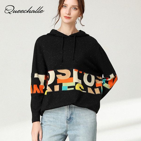 women's sweaters orange black hooded pullover sweater for woman autumn 2021 fashion print patchwork casual knitted clothing, White;black
women's sweaters orange black hooded pullover sweater for woman autumn 2021 fashion print patchwork casual knitted clothing, White;black