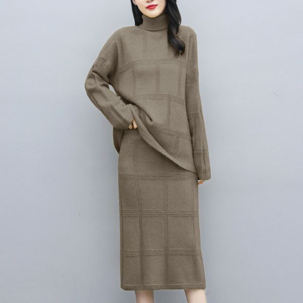 2021 new elegant solid women's correspondence ensembles collar loose sweater medium skirts long office lady together 2w6a, Gray
2021 new elegant solid women's correspondence ensembles collar loose sweater medium skirts long office lady together 2w6a, Gray