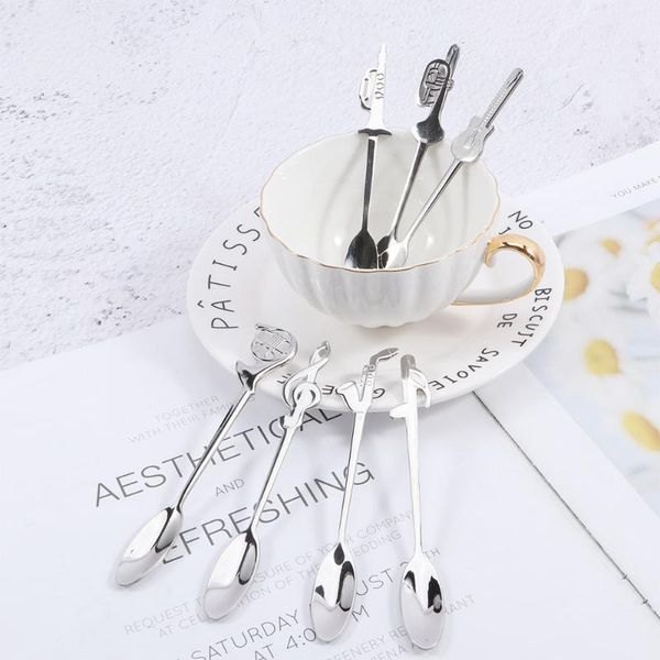spoons 1pc stainless steel coffee spoon music symbol long handle creative drinking tools kitchen gadget flatware tableware
spoons 1pc stainless steel coffee spoon music symbol long handle creative drinking tools kitchen gadget flatware tableware