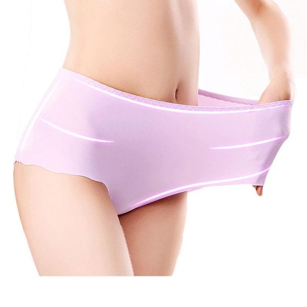 soft large cotton women's underpants solid one piece ice silk seamless high waisted briefs women's underpants1, Black;pink
soft large cotton women's underpants solid one piece ice silk seamless high waisted briefs women's underpants1, Black;pink
