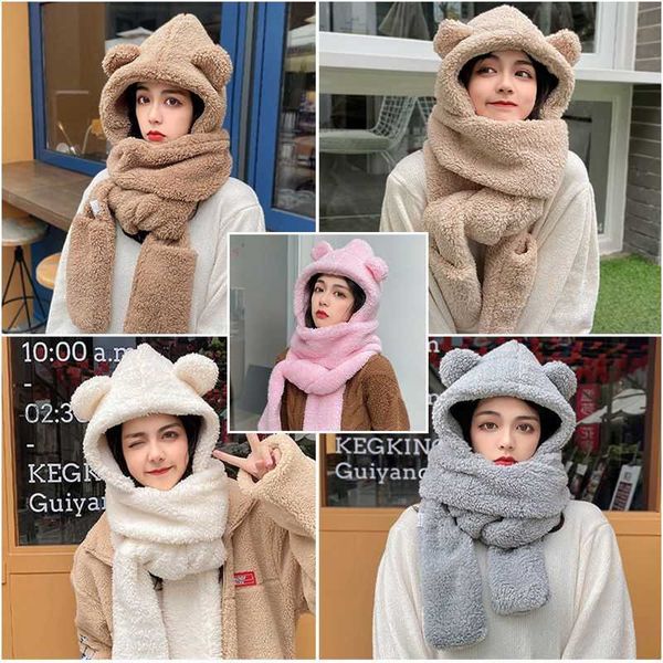 fashion winter women novelty caps warm cute bear ear hat casual plush hat scarf gloves set casual solid fleece women cap, Blue;gray
fashion winter women novelty caps warm cute bear ear hat casual plush hat scarf gloves set casual solid fleece women cap, Blue;gray
