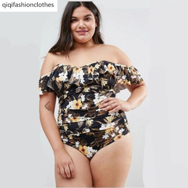single shoulder lotus leaf edge printing fat woman style enlarged lixian thin spring one-piece swimsuit for women, White;black
single shoulder lotus leaf edge printing fat woman style enlarged lixian thin spring one-piece swimsuit for women, White;black