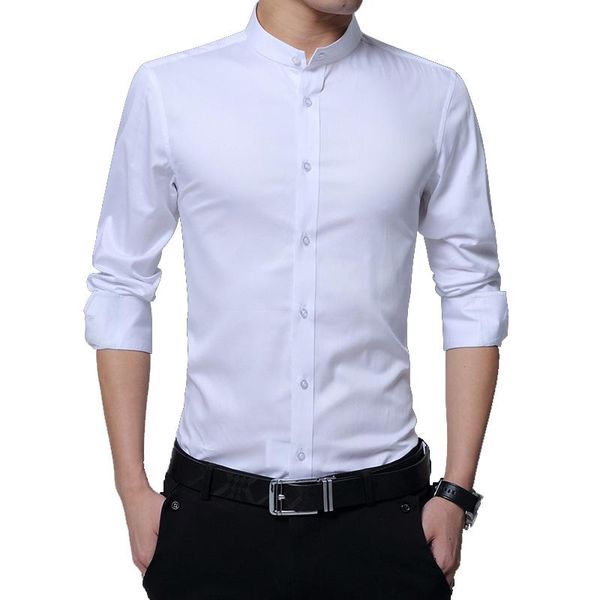 tfetters plus size 5xl 2020 stand collar men shirt autumn smart casual long sleeve solid shirt men clothes cotton slim fit, White;black
tfetters plus size 5xl 2020 stand collar men shirt autumn smart casual long sleeve solid shirt men clothes cotton slim fit, White;black