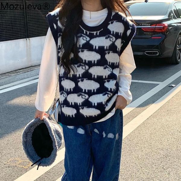 mozuleva 2020 auutmn winter sheep pattern knitted sweater vest winter sweater women computer knitted o-neck turtleneck1, Black;white
mozuleva 2020 auutmn winter sheep pattern knitted sweater vest winter sweater women computer knitted o-neck turtleneck1, Black;white