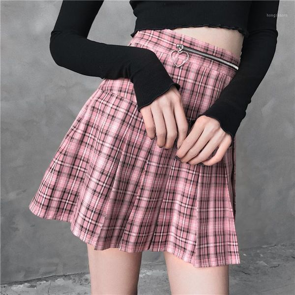 ruibbit preppy style summer harajuku women skirts cute pink lattice pleated skirt punk style high waist female short skirt1, Black
ruibbit preppy style summer harajuku women skirts cute pink lattice pleated skirt punk style high waist female short skirt1, Black